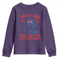 Just Dad Who Always Came Back With The Milk Youth Sweatshirt Funny Raccoon Dad