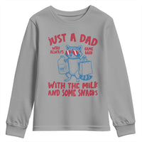 Just Dad Who Always Came Back With The Milk Youth Sweatshirt Funny Raccoon Dad
