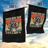Proud New Dad It's A Boy Garden Flag Funny Raccoon Humor Father's Day