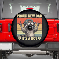 Proud New Dad It's A Boy Spare Tire Cover Funny Raccoon Humor Father's Day