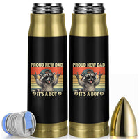 Proud New Dad It's A Boy Bullet Tumbler Funny Raccoon Humor Father's Day