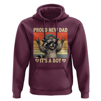 Proud New Dad It's A Boy Hoodie Funny Raccoon Humor Father's Day