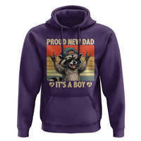 Proud New Dad It's A Boy Hoodie Funny Raccoon Humor Father's Day
