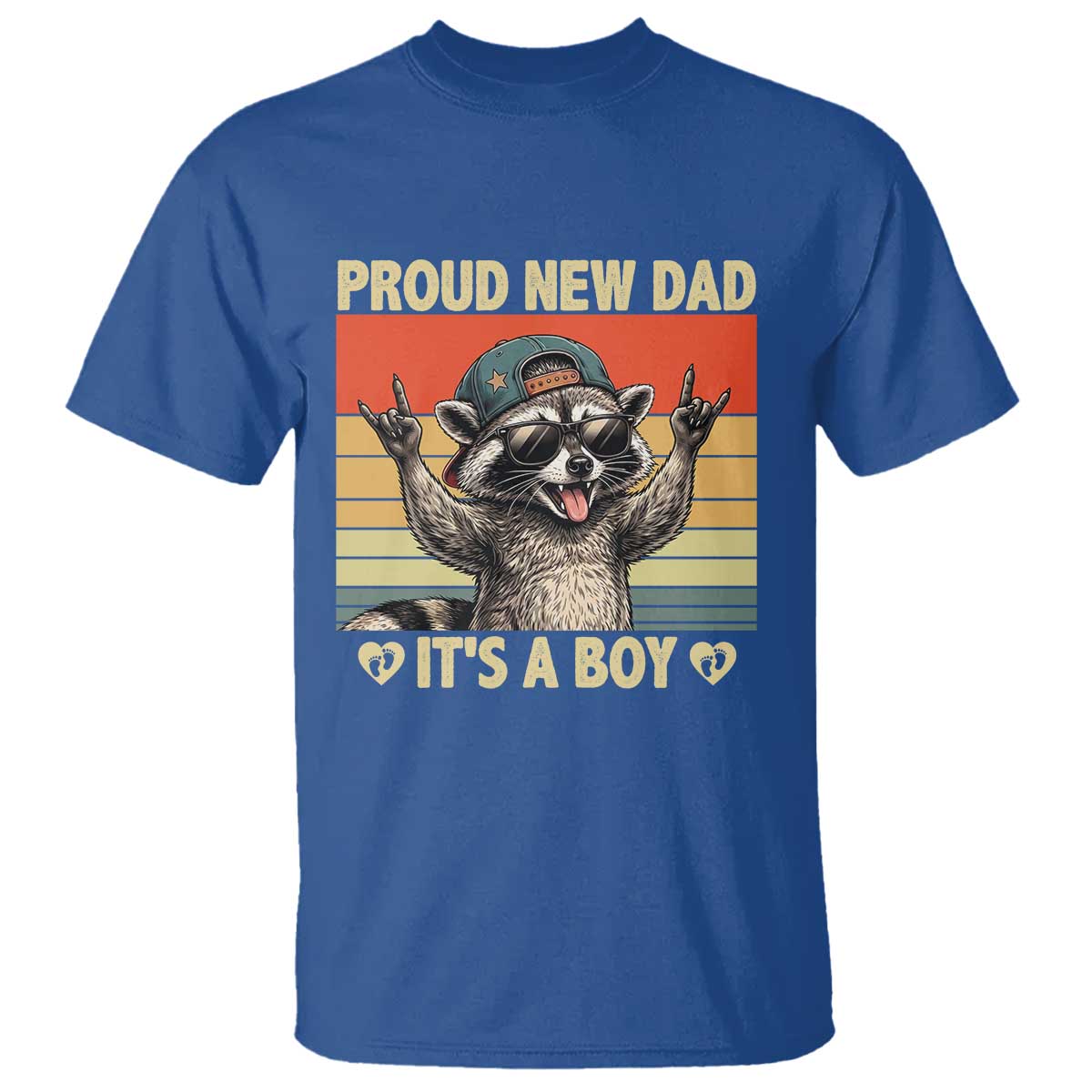 Proud New Dad It's A Boy T Shirt Funny Raccoon Humor Father's Day