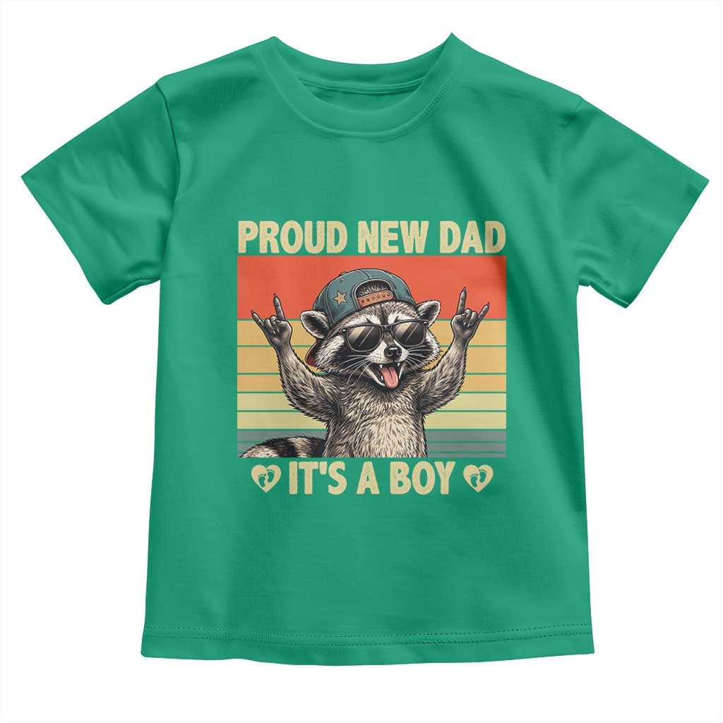Proud New Dad It's A Boy Toddler T Shirt Funny Raccoon Humor Father's Day