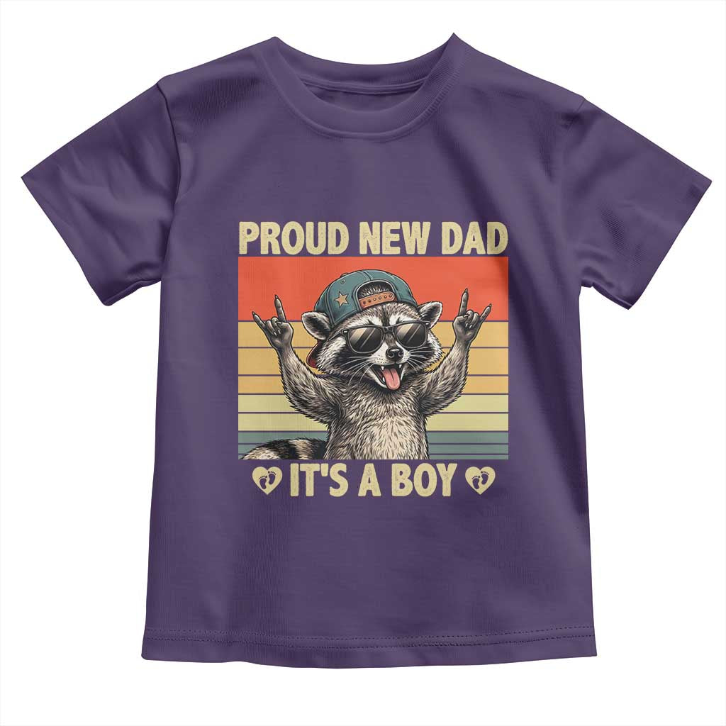 Proud New Dad It's A Boy Toddler T Shirt Funny Raccoon Humor Father's Day