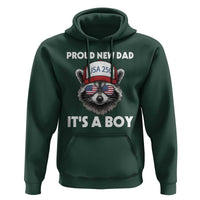 Proud New Dad It's A Boy Hoodie Raccoon Patriotic America 250th Anniversary