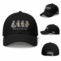 Funny Raccoon Dad Baseball Cap Just Doing My Daddy Things