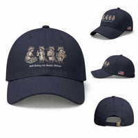 Funny Raccoon Dad Baseball Cap Just Doing My Daddy Things