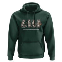 Funny Raccoon Dad Hoodie Just Doing My Daddy Things