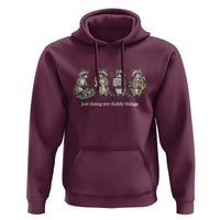 Funny Raccoon Dad Hoodie Just Doing My Daddy Things