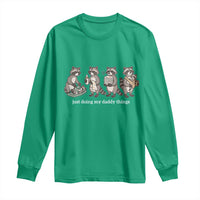 Funny Raccoon Dad Long Sleeve Shirt Just Doing My Daddy Things
