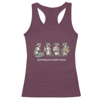 Funny Raccoon Dad Racerback Tank Top Just Doing My Daddy Things