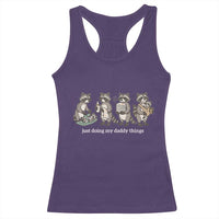 Funny Raccoon Dad Racerback Tank Top Just Doing My Daddy Things