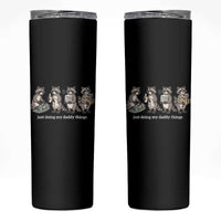 Funny Raccoon Dad Skinny Tumbler Just Doing My Daddy Things