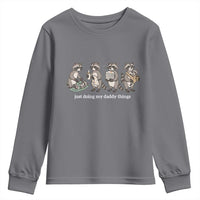 Funny Raccoon Dad Youth Sweatshirt Just Doing My Daddy Things