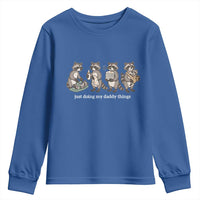 Funny Raccoon Dad Youth Sweatshirt Just Doing My Daddy Things