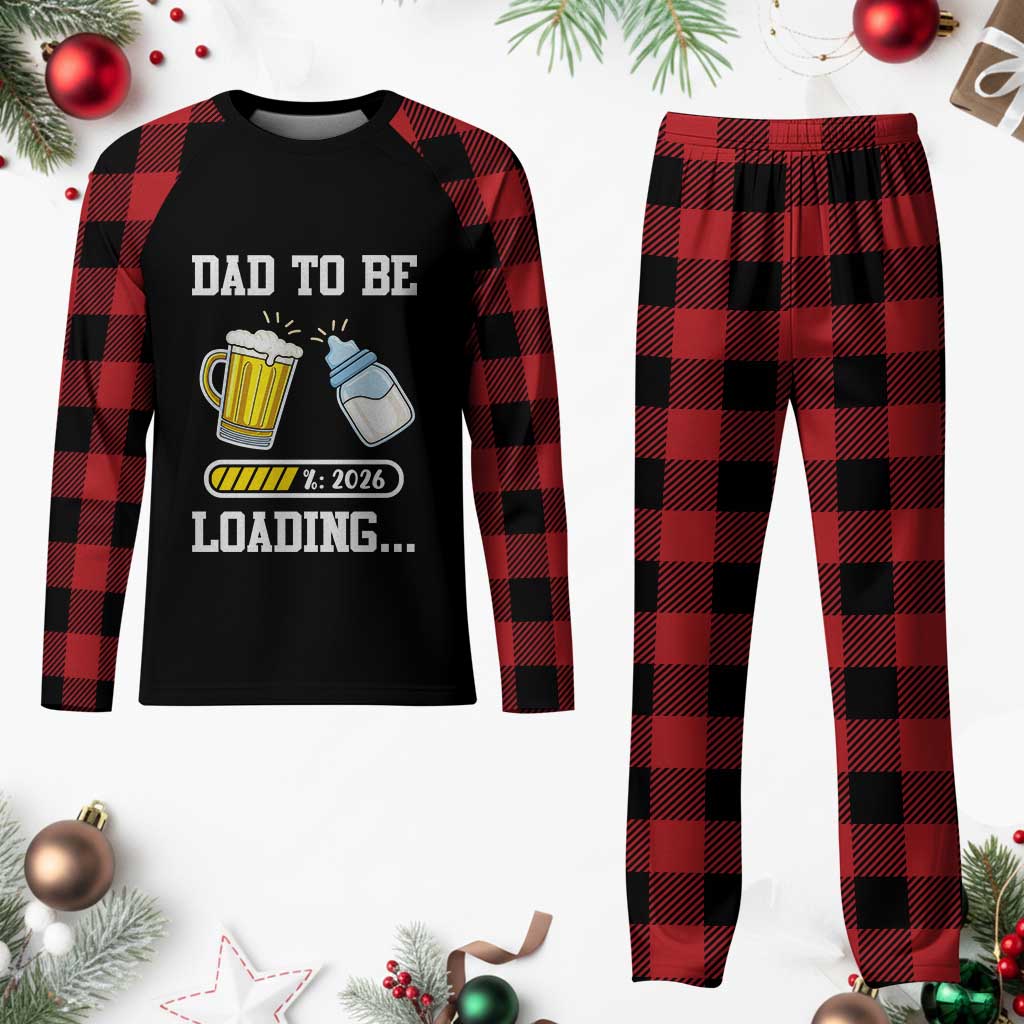 Dad to Be 2026 Plaid Pajama Set Funny Pregnancy Reveal