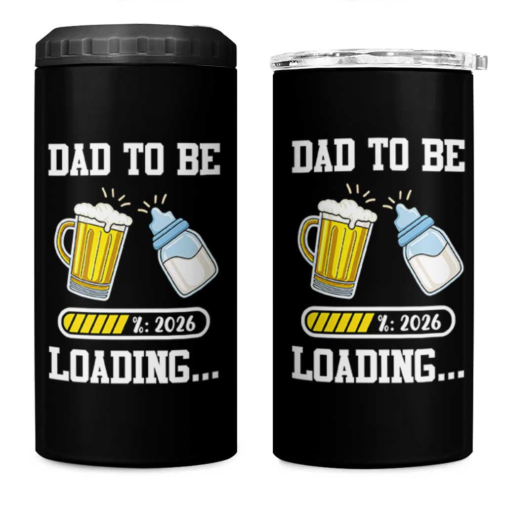 Dad to Be 2026 4 in 1 Can Cooler Tumbler Funny Pregnancy Reveal