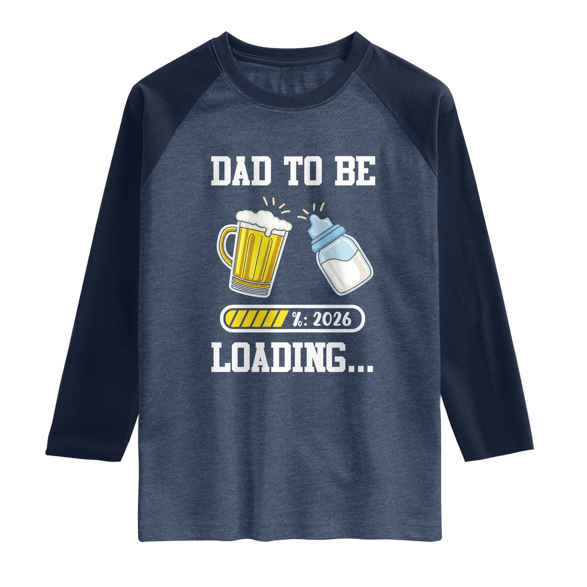 Dad to Be 2026 Raglan Shirt Funny Pregnancy Reveal