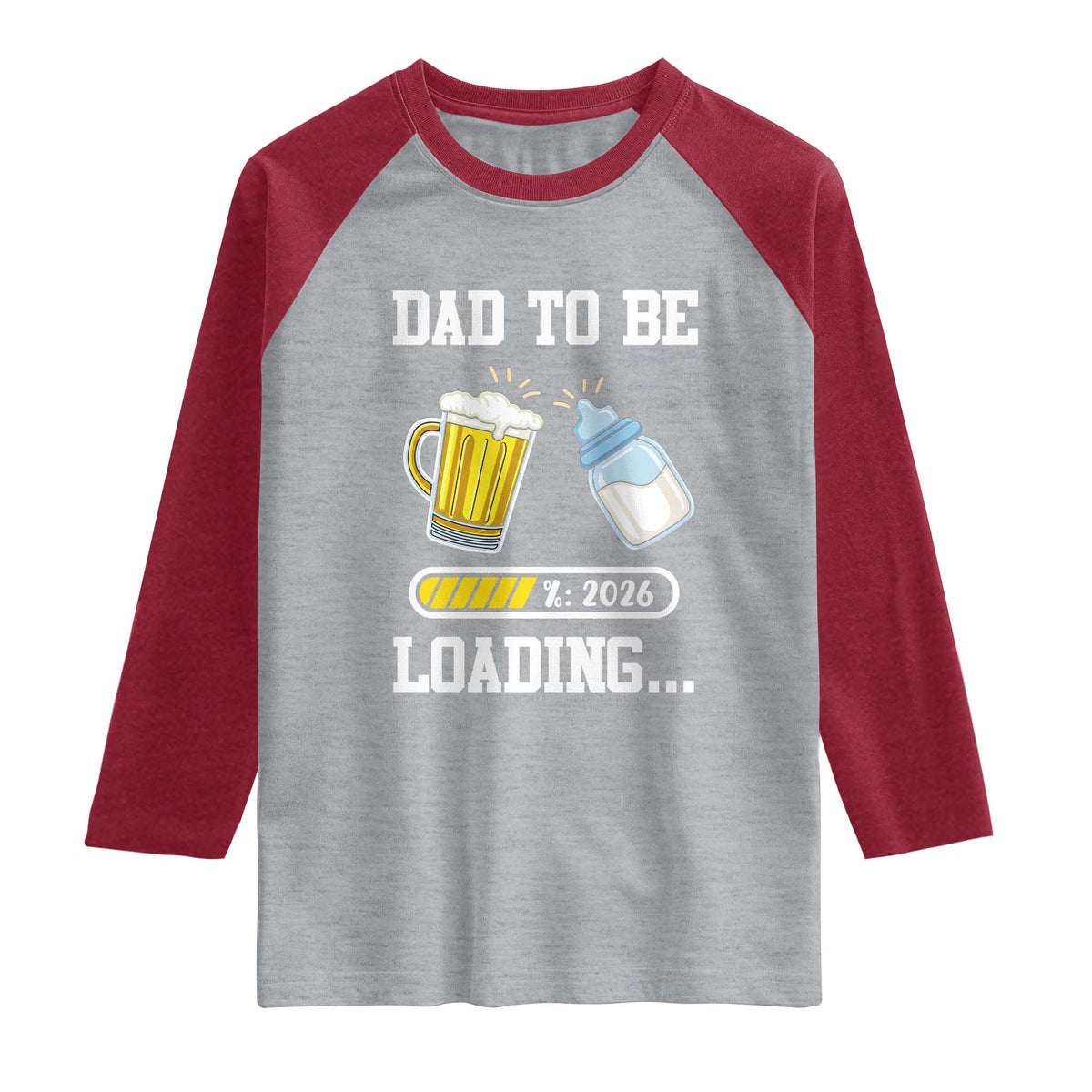 Dad to Be 2026 Raglan Shirt Funny Pregnancy Reveal