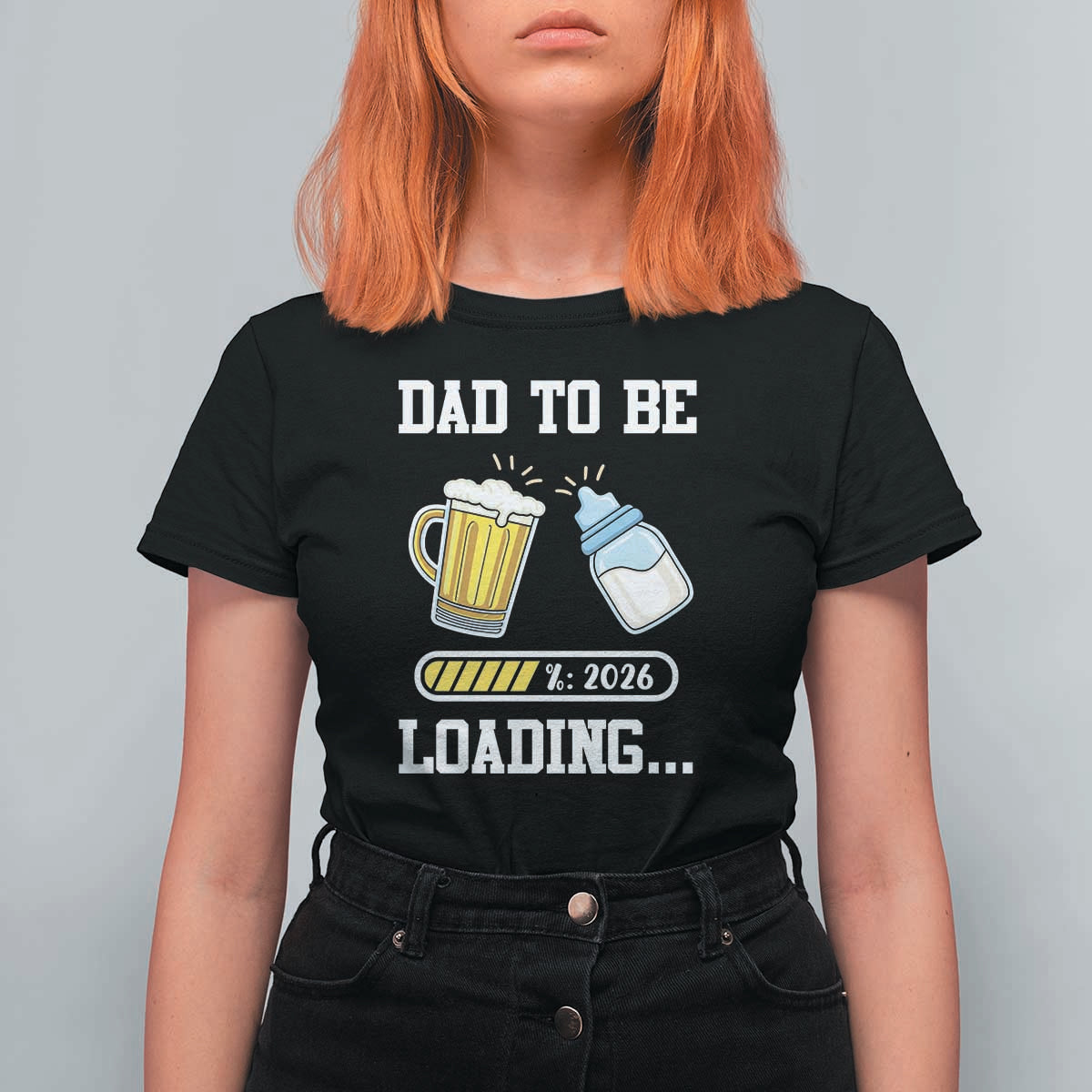 Dad to Be 2026 T Shirt For Women Funny Pregnancy Reveal
