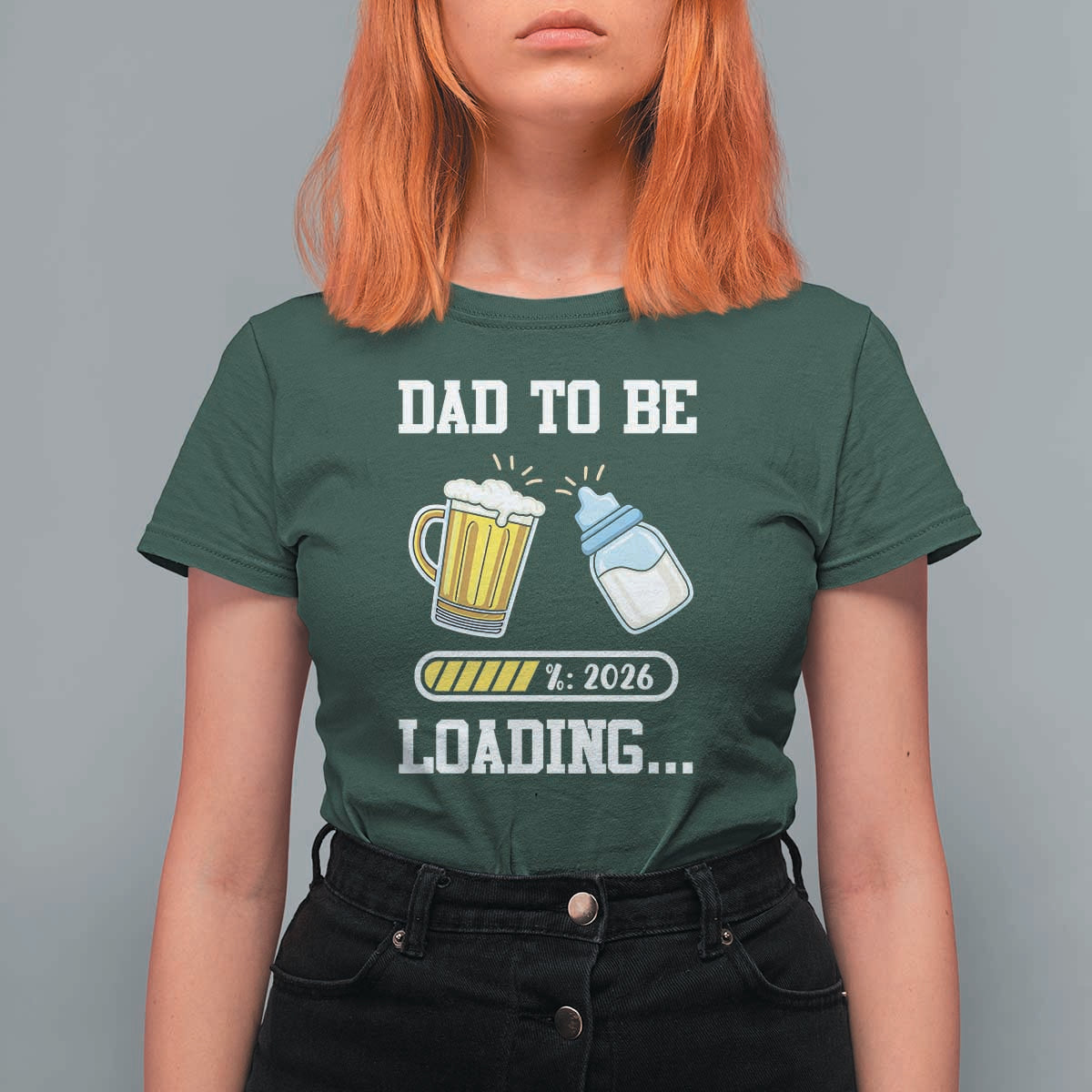 Dad to Be 2026 T Shirt For Women Funny Pregnancy Reveal