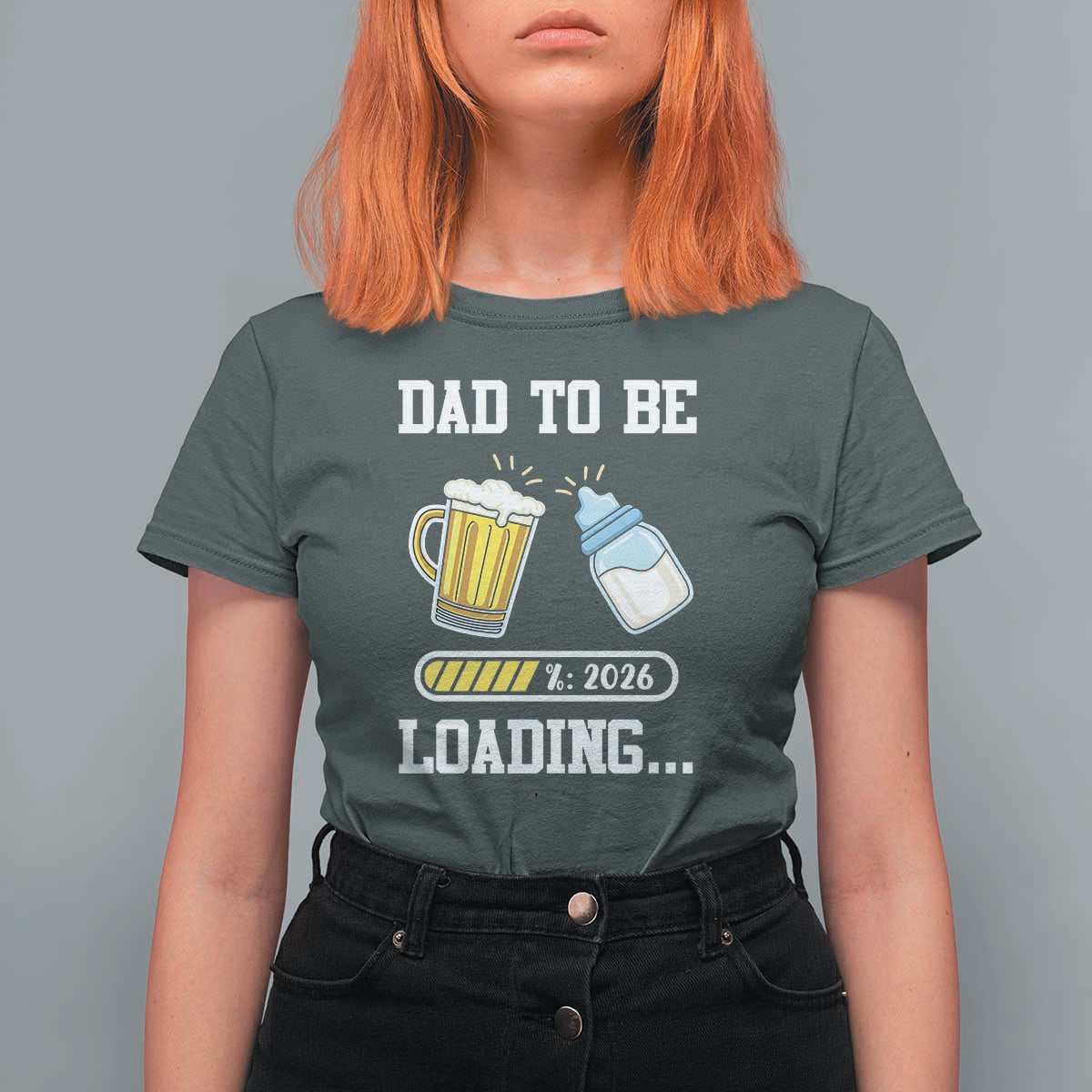Dad to Be 2026 T Shirt For Women Funny Pregnancy Reveal