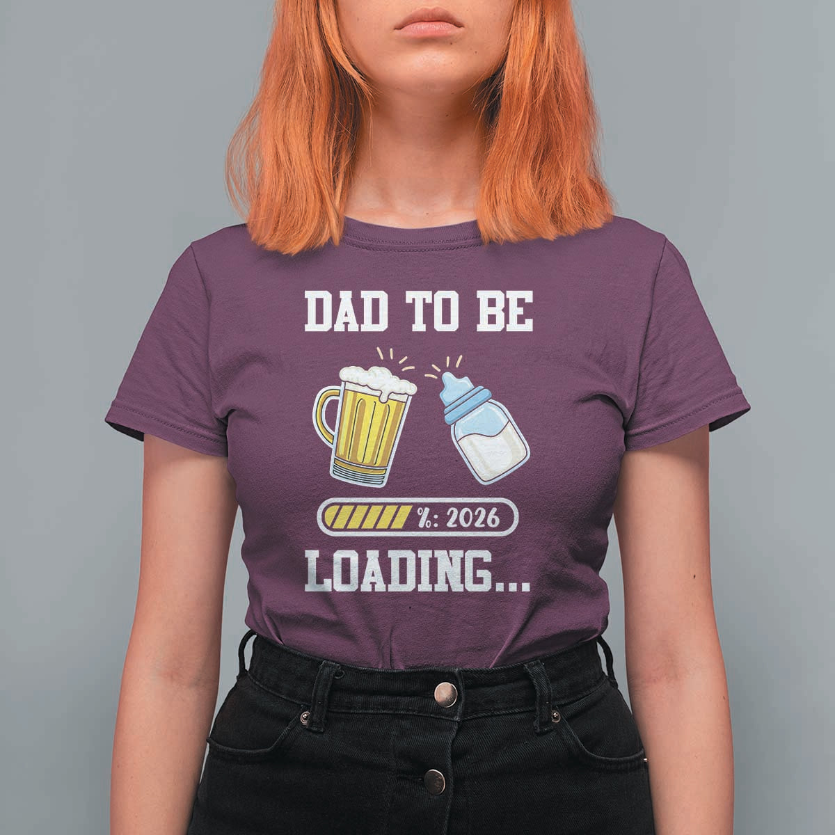 Dad to Be 2026 T Shirt For Women Funny Pregnancy Reveal