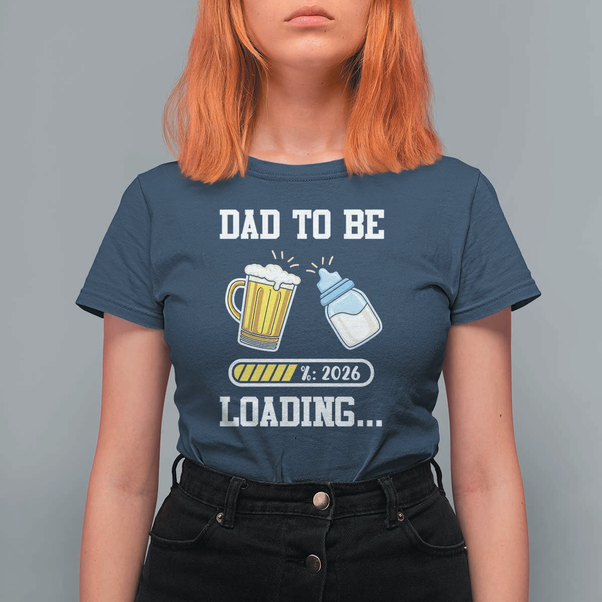Dad to Be 2026 T Shirt For Women Funny Pregnancy Reveal