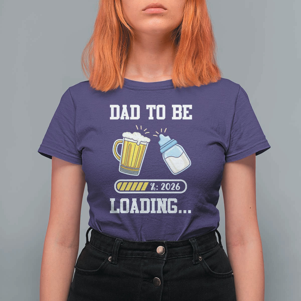 Dad to Be 2026 T Shirt For Women Funny Pregnancy Reveal