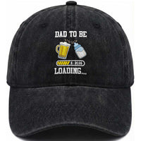 Dad to Be 2026 Washed Cotton Baseball Cap Funny Pregnancy Reveal