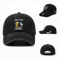 Dad to Be 2026 Washed Cotton Baseball Cap Funny Pregnancy Reveal