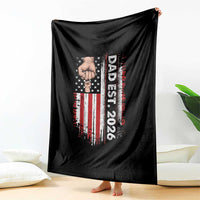 New Dad 2026 Throw Blanket Patriotic US American Flag Gifts Fathers Day