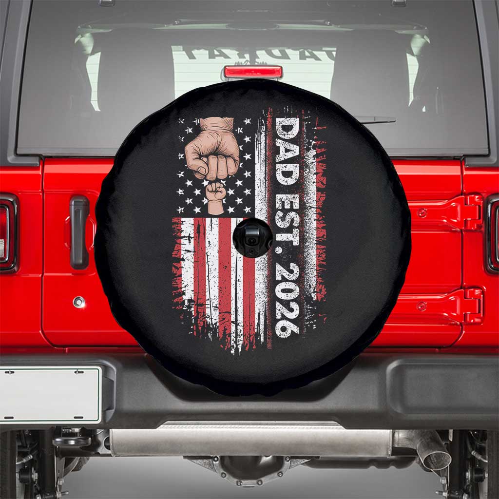 New Dad 2026 Spare Tire Cover Patriotic US American Flag Gifts Fathers Day