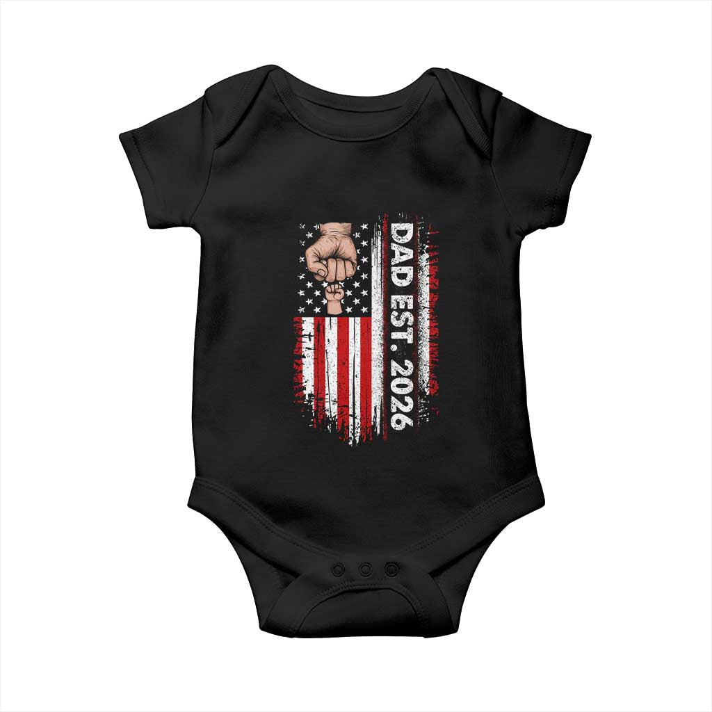 New Dad 2026 Baby Onesie Patriotic US American Flag Gifts Fathers Day