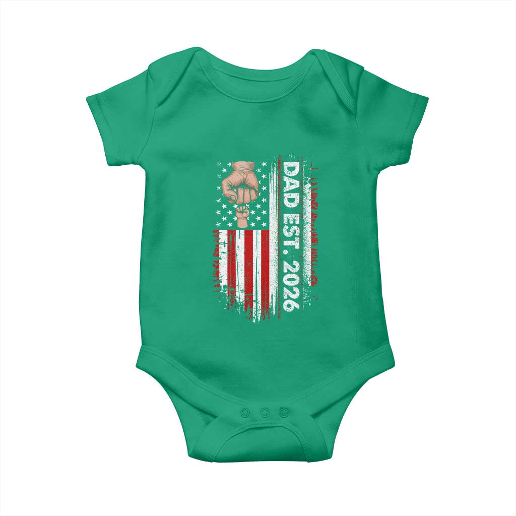 New Dad 2026 Baby Onesie Patriotic US American Flag Gifts Fathers Day