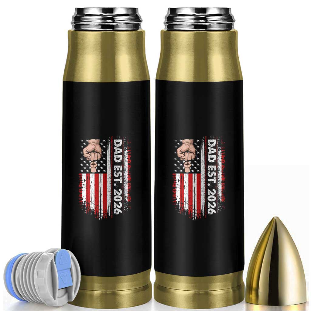 New Dad 2026 Bullet Tumbler Patriotic US American Flag Gifts Fathers Day