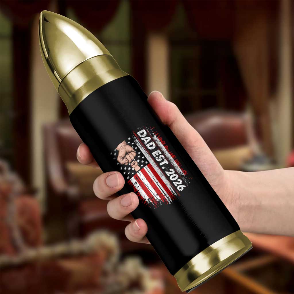 New Dad 2026 Bullet Tumbler Patriotic US American Flag Gifts Fathers Day