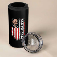 New Dad 2026 4 in 1 Can Cooler Tumbler Patriotic US American Flag Gifts Fathers Day