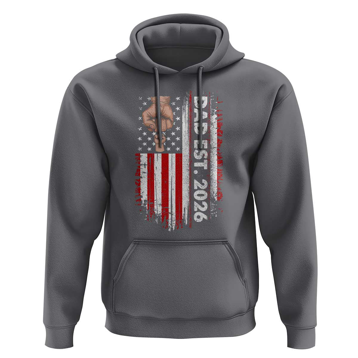 New Dad 2026 Hoodie Patriotic US American Flag Gifts Fathers Day