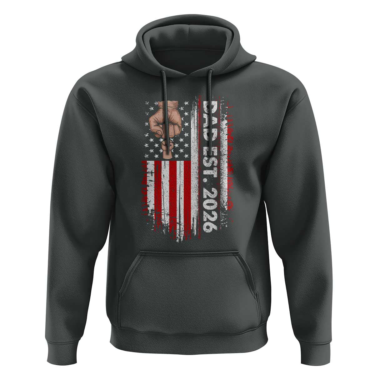 New Dad 2026 Hoodie Patriotic US American Flag Gifts Fathers Day