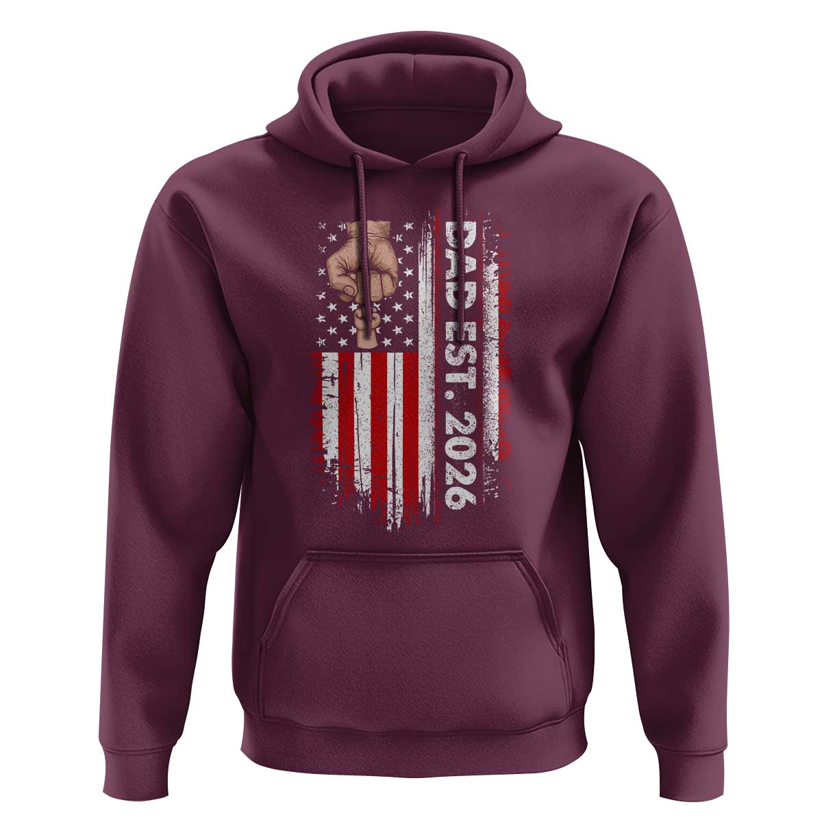 New Dad 2026 Hoodie Patriotic US American Flag Gifts Fathers Day