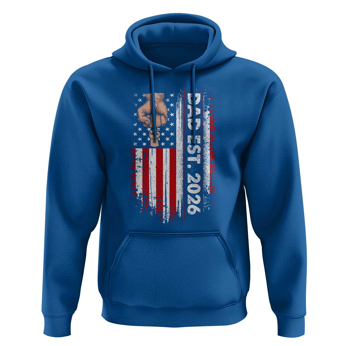 New Dad 2026 Hoodie Patriotic US American Flag Gifts Fathers Day