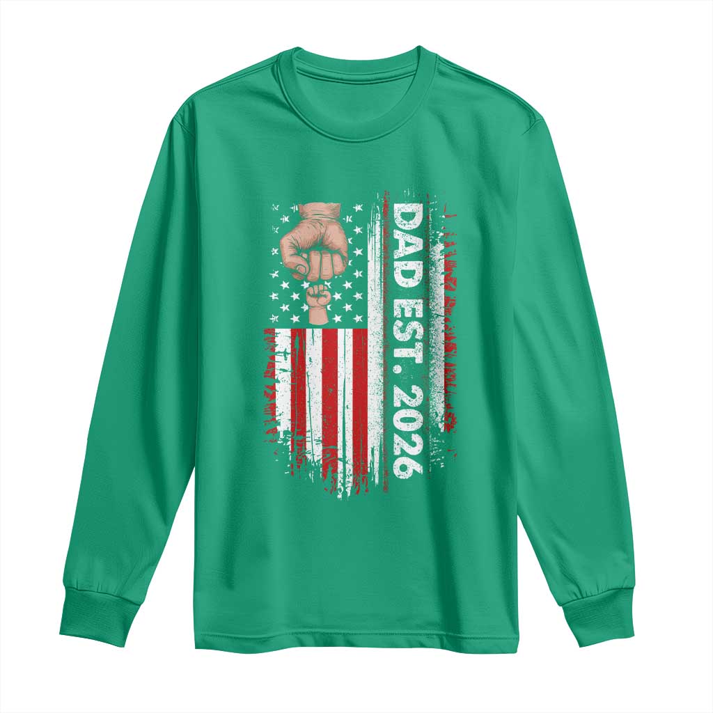 New Dad 2026 Long Sleeve Shirt Patriotic US American Flag Gifts Fathers Day