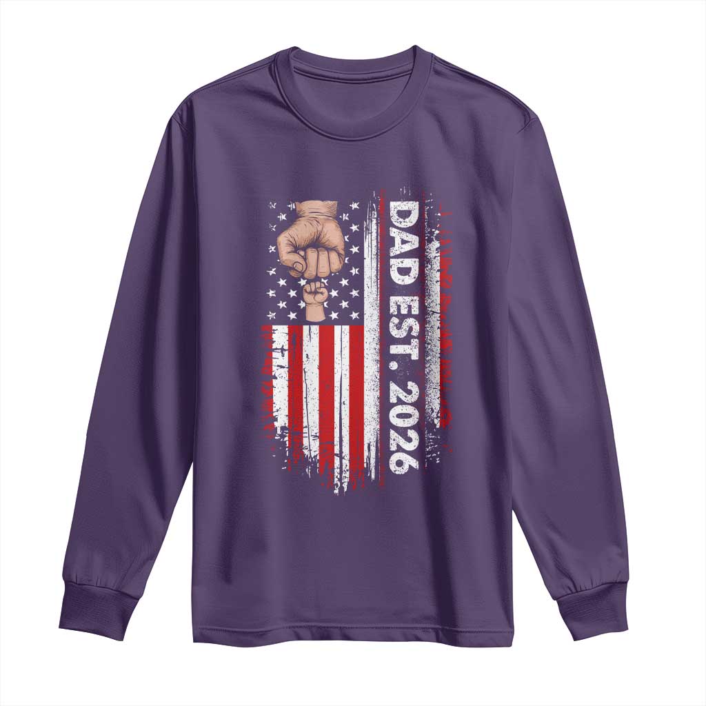 New Dad 2026 Long Sleeve Shirt Patriotic US American Flag Gifts Fathers Day