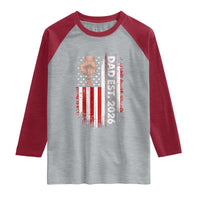New Dad 2026 Raglan Shirt Patriotic US American Flag Gifts Fathers Day