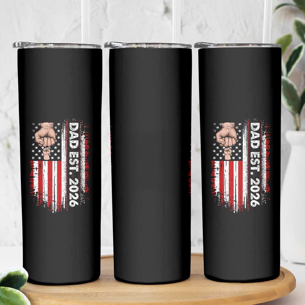 New Dad 2026 Skinny Tumbler Patriotic US American Flag Gifts Fathers Day