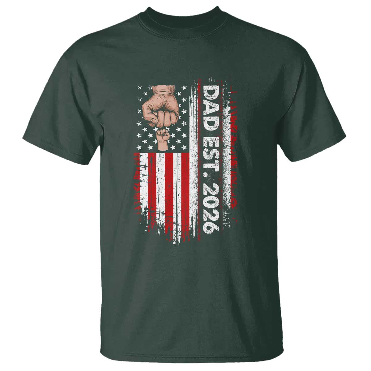 New Dad 2026 T Shirt Patriotic US American Flag Gifts Fathers Day