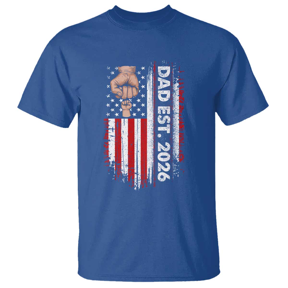 New Dad 2026 T Shirt Patriotic US American Flag Gifts Fathers Day